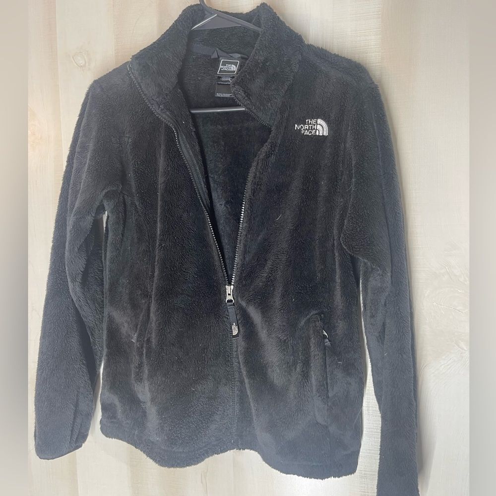 The North Face black fleece‎ jacket, size XL girls